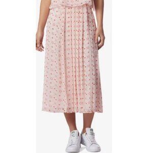 NWT Avec Les Filles Women's Pink Constellation modest Pleated Skirt Size 4